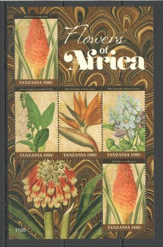 Y184 2011 Tanzania Flora Flowers Of Africa 1850 - 52 Kb Mnh