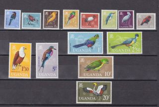 Uganda 1965 Sc 97/110 Bird,  Set P1449