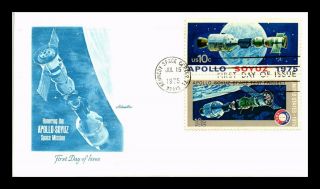 Dr Jim Stamps Us Apollo Soyuz Space Mission Combination Fdc Cover