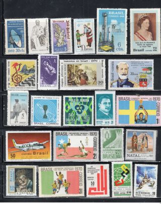 Brazil Brasil Stamps Mostly Never Hinged Some Sets Lot 52201