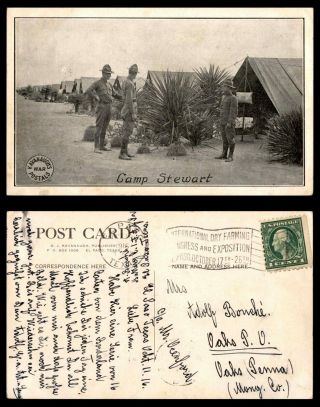 Mayfairstamps Us 1916 Camp Stewart Military Kavanaughs War Postals Texas Post Ca
