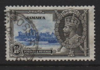 Jamaica 1935 Silver Jubilee 1.  5d Short Extra Flagstaff Sg115b Fine Stamp