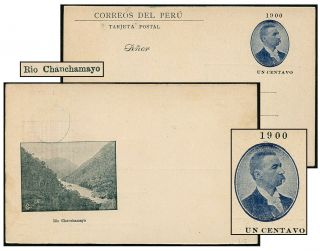 Peru 1900 1¢ Romana Psc Rio Chanchamayo H&g 49