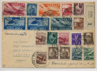 Lk51390 Italy Air Mail To Malines Belgium Fine Cover