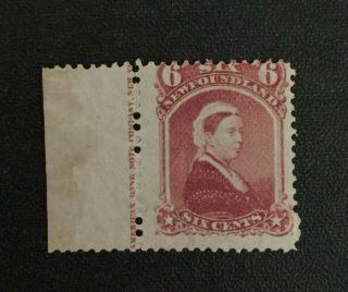 Newfoundland Stamp 35 Imprint Mnh/ps/to