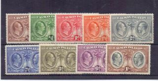 Cayman Is.  1932 Gv Assembly Values To 1/ - (9) Sg84 - 92 Mnh Cat £54