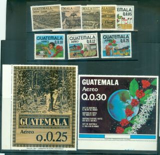 Guatemala C782 - 789 Mnh Xf Plus 2 Stamps In Note To Set.  Cat.  $230, .  Great Set