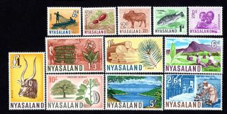 Malawi 1963 Group Of Stamps Mi 125 - 136 Mnh Cv= 20€