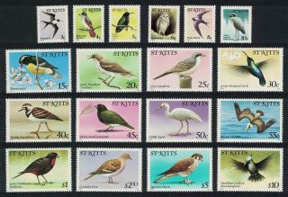 St.  Kitts Birds 18v 2nd Issue Imprint Date 