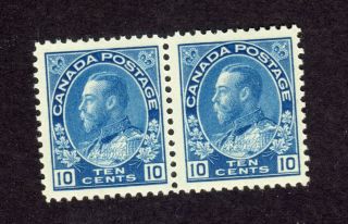 2x Canada Admiral Stamps; 117 - 10c Blue Mnh F/vf Cat.  Value = $150.  00
