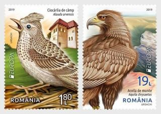 Romania 2019 Europa Cept National Birds Set Mnh
