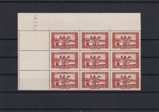 Algeria 1943 Expeditionary Force Message Overprint Mnh Stamps Block Ref R11047