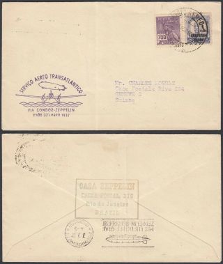 Brazil 1932 - Air Mail Cover - Zeppelin Flight To Switzerland 30566/19