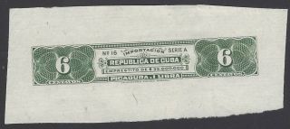 American Banknote Co.  6c Picadura Die Proof In Black