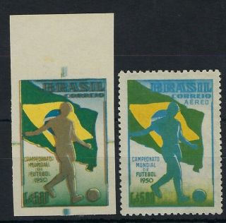 Brazil 1950 5.  80cr.  Imperf Top Marginal
