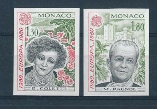 D270288 Europa Cept 1980 Famous People Mnh Monaco Imperforate