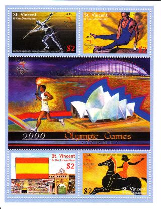 St Vincent & The Grenadines Summer Olympic,  Sydney 2000,  Mnh,  Perf.  S