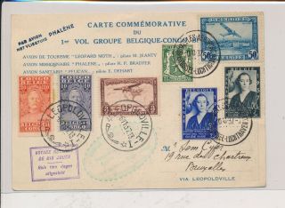 Lk52312 Congo Belgium 1937 To Brussels Fine Cover