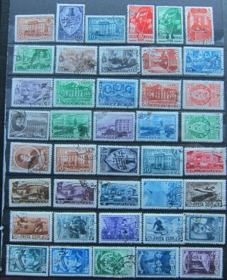 762 - 19 41 Cto Vintage All Different Russian Stamps With Sets