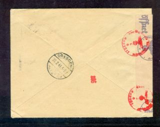 Netherlands 1943 Registered Cover to Dresden / Scarce Single Franking 2