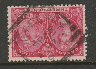 Canada Port Perry On Squared Circle Queen Victoria 3c Jubilee 1897