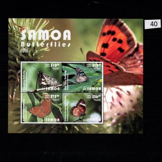 / Samoa - Mnh - Nature - Butterflies - Plants - 2015