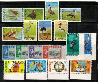 Uganda 79 - 82,  95 - 96,  223 - 226,  799 - 806 Mnh