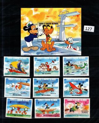,  Turks And Caicos Islands 1984 - Mnh - Disney - Olympics - Sports