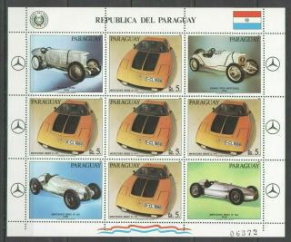 Ec145 1982 Paraguay Transport Sport Cars Auto Racing Michel 24 Euro 1kb Mnh