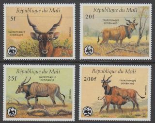 Mali 1986 Giant Eland Wwf Set (x4) (id:844/d55126)
