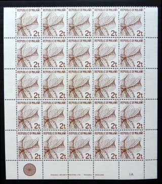 Malawi 1982 - 2e Postage Due Sheet Of 25 U/m Nf813