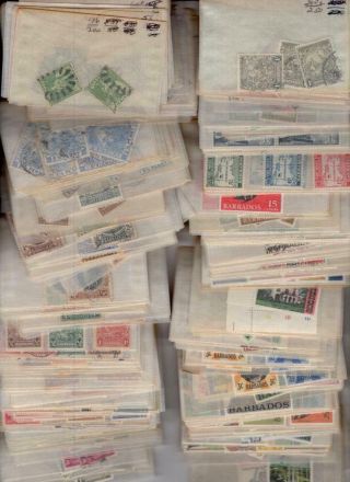 Barbados - Dealers Stock Of Stamps In Glassines -