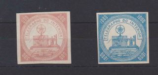 Ph011 Brazil - Telegraph 1871 500rs And 1000 Rs.  Rhm T - 5 &6