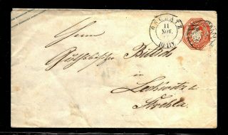 Hick Girl Stamp - German States Saxony 1863 Postal Stationary Envelope Yy