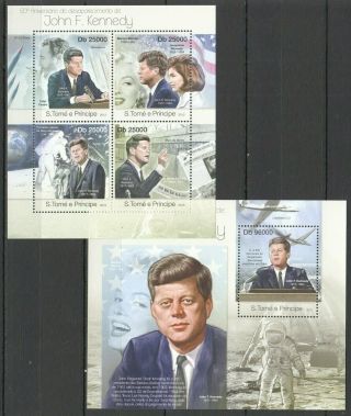 St1816 2013 S.  Tome & Principe Usa President John F.  Kennedy Kb,  Bl Mnh Stamps