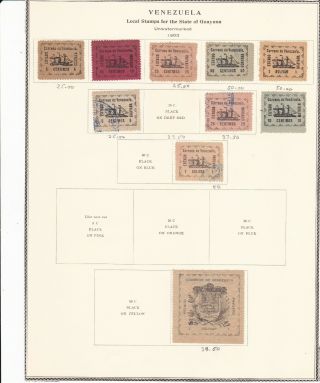 Venezuela local stamps for states of Zulia and Guayana on 2 pages 2