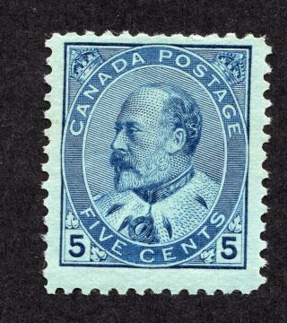 Canada 91 5 Cent Blue King Edward Vii Issue Mnh