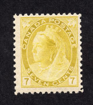 Canada 81 7 Cent Olive Yellow Queen Victoria Numeral Issue Mnh