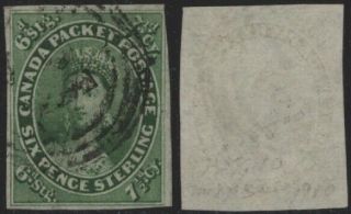 Canada 1857 Sc 9 Fine Unitrade $2,  250.  00