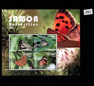 = Samoa - Mnh - Nature - Butterflies - Plants - 2015 - Full Sheet