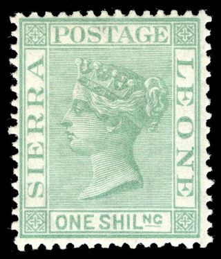 Sierra Leone 1876 Qv 1s Green Very Fine.  Sg 22.  Sc 20.