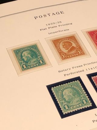 Scott Album Page US Postage Stamp Lot / / / Never Hinged / 1923 - 1926 2