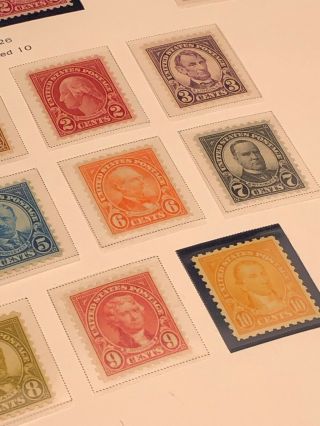 Scott Album Page US Postage Stamp Lot / / / Never Hinged / 1923 - 1926 6