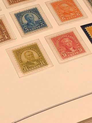 Scott Album Page US Postage Stamp Lot / / / Never Hinged / 1923 - 1926 7
