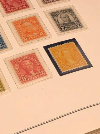 Scott Album Page US Postage Stamp Lot / / / Never Hinged / 1923 - 1926 8