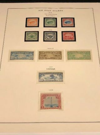 Scott Album Page Us Postage Stamp Lot / / / Never Hinged / 1918 - 1928