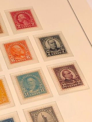 Scott Album Page US Postage Stamp Lot / / / Never Hinged / 1922 - 1925 4