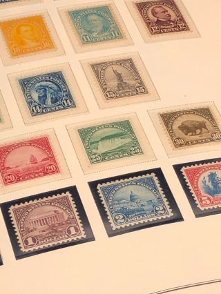 Scott Album Page US Postage Stamp Lot / / / Never Hinged / 1922 - 1925 6