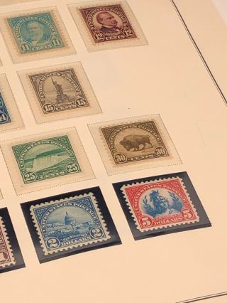 Scott Album Page US Postage Stamp Lot / / / Never Hinged / 1922 - 1925 7