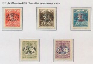 HUNGARY STAMPS 1919 DEBRECZEN ROMANIA OCCUPATION,  FOUR PAGES OF VF 2